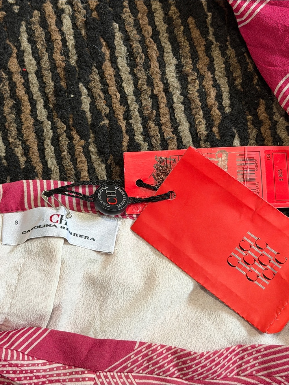 Carolina Herrera Pink Patterned Tiered Mini Skirt - Picture 2 of 5
